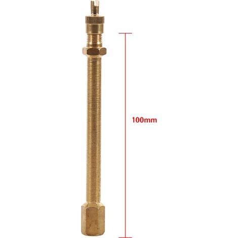 Rallonge de valve pour pneu en laiton 100mm Gonflage rapide et sécurisé Compatible avec capteur TPMS Durable et léger (1/5)