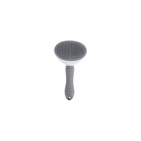Brosse auto-nettoyante pour chien et chat, élimine 95% des poils morts, gris –