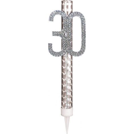 Fuente, 30 cumpleaños, plata, 15 cm