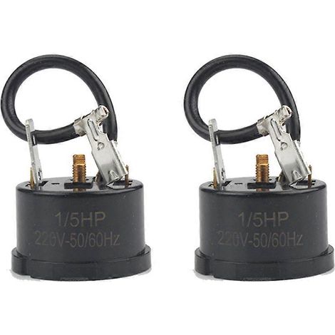 Lot de 2 protections thermiques contre les surcharges pour compresseur de réfrigérateur 1/5 HP 150 W (1/5)