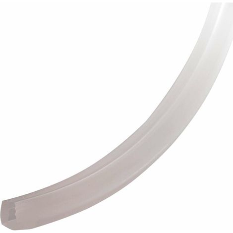 – Joint de vitre en silicone translucide asymétrique 4-4,5mm – Pour portes coulissantes – Protection étanchéité 1 mètre (1/2)