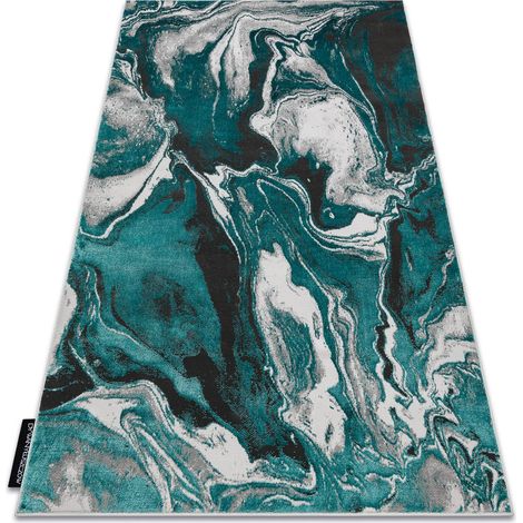 Tappeto DE LUXE moderno 622 Astrazione - Structural verde / antracite green 120x170 cm