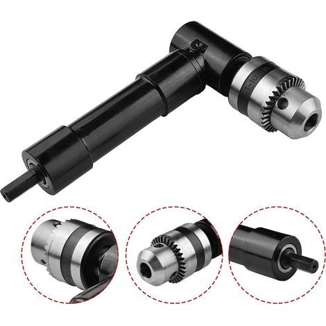 Adattatore per trapano angolare professionale, adattatore a cambio rapido per spazi di lavoro con angolo di foratura stretto, accessorio per trapano ad angolo retto per trapani elettrici portatili (1/3)