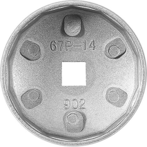 Outil d'extraction de cartouche de filtre à huile pour voiture, capuchon en aluminium 67 mm, 14 cannelures (1/4)