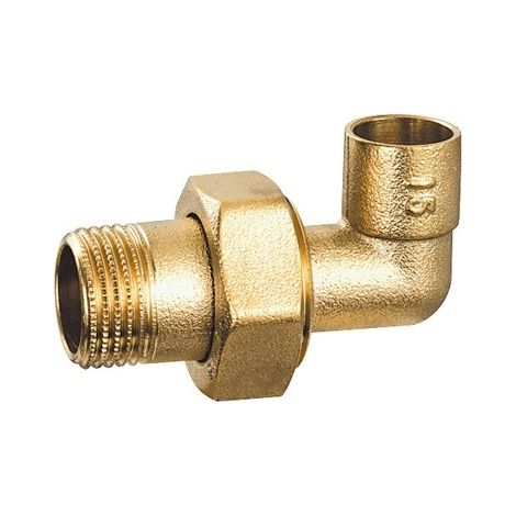 Coude union fer/cuivre 98 GCU à souder Ø14 Mâle 3/8