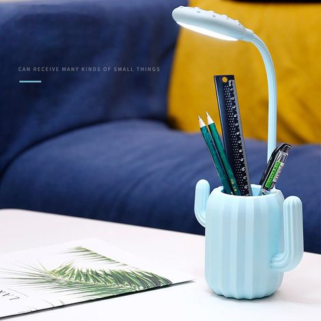Lampe de table LED, finition bleue, pour table de chevet, bureau, salon ou élément décoratif, pour un usage quotidien en intérieur.-AquaForge (1/5)