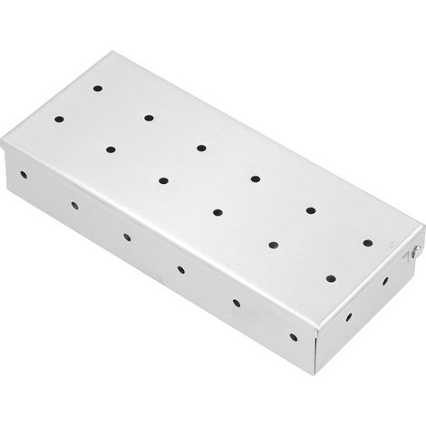 Coffret fumoir BBQ en acier inoxydable pour barbecue, boîte à copeaux de bois, gril à bacon, usage intérieur et extérieur (1/5)