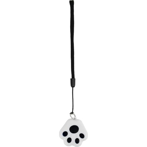 Lot de 2 localisateurs d'objets sans fil en forme de patte de chien, capteur d'alarme anti-perte compact et portable, chercheur de clés intelligent noir (1/5)