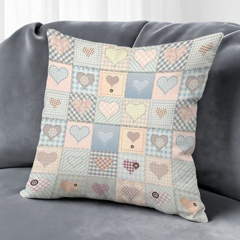 Housse de coussin plantes fleurs, décoration maison style rustique,50×50cm (1/5)