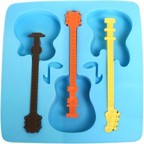 Eiswürfelform aus Silikon in Gitarrenform – Kreative Eiswürfelform zum Selbermachen