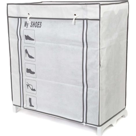 Range chaussures 25 paires Love my shoes blanc - COMPACTOR - 75 x 39.5 x H.82 CM - Blanc