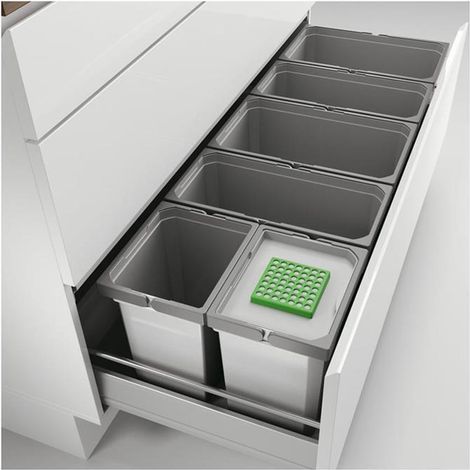 Naber Cox® Box 275 S/1200-6 Bio, Abfallsammler für vorhandene Auszüge, hellgrau (1/2)