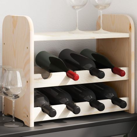 Botellero con tablero superior madera maciza pino 43x25x37 cm vidaXL