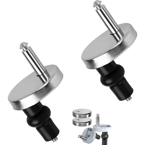 2 Pièces Fixation Abattant WC, Charnières en Acier Inoxydable 304 avec Vis pour Fixation Abattant de WC, Pour Baignoires et Salles de Bain (1/5)