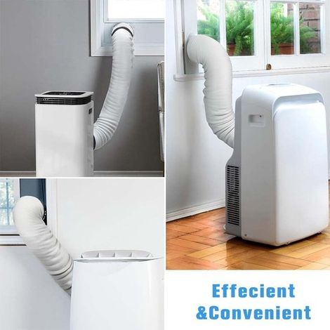 Funda para manguera de aire acondicionado,Protector de manguera de aire acondicionado,Ajustable,Funda aislante de tres capas,150 x 53 cm,Gris (1/4)