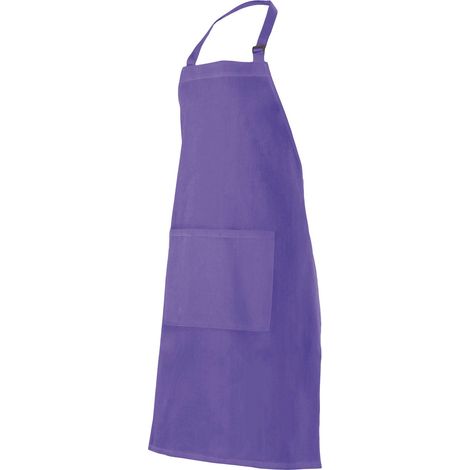 Delantal clásico con peto y bolsillo VELILLA 25 colores disponibles Serie 404203 Morado
