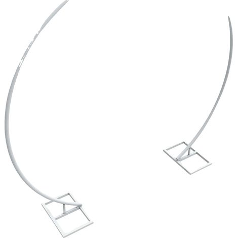 Arco de boda, estructura metálica, diseño elegante, blanco, tamaño M (82,7 x 80 pulgadas) (1/2)