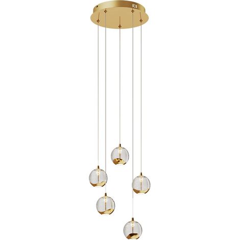 Pendelleuchte "Hayley" aus Glas für Wohnzimmer & Esszimmer von Lucande