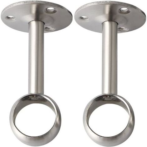 Support de Tringle à Rideaux Support Tringle Penderie avec Vis Support de Plafond pour Rideau et Armoire, Brossé en Acier Inoxydable, Diamètre 25 mm, 2 Pcs Sunflower (1/2)