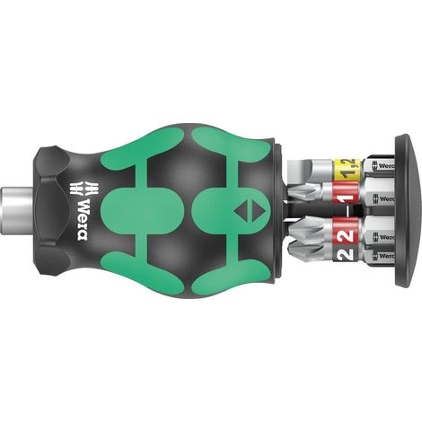 Wera Kraftform Kompakt Stubby Magazin 2 05008874001 Kit inserti Taglio, Croce Pozidriv, Croce Phillips incl. porta inse