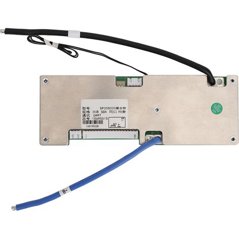 Carte de protection de batterie au lithium 20S pour batteries lithium-fer-phosphate 3,2 V avec fonction de communication UART (50 A) (1/5)