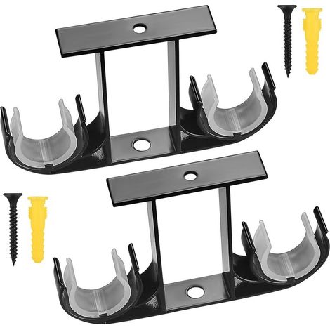 Support mural pour tringle à rideaux en aluminium anodisé – 2 pièces, réglable 23–33 mm, finition élégante (1/5)
