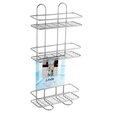 RECHTECKIGES DUSCHREGAL 3 ABLAGEN 26x11x53H cm