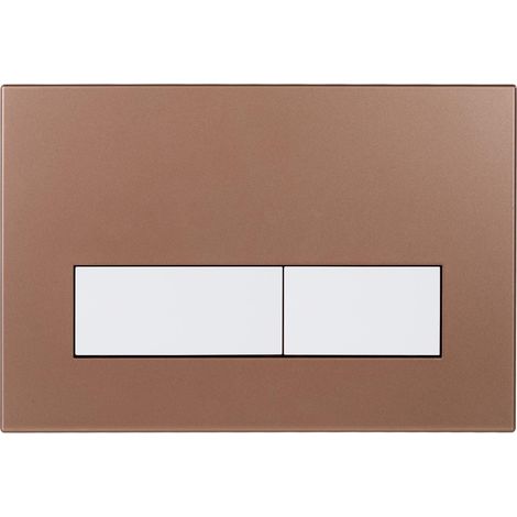Plaque de Commande WC, Compatible avec Sigma, UP300 et UP320, avec Double Chasse, Équipée d'un Set de Leviers de Chasse et d'un Cadre d'Installation. Bronze Mat (1/5)