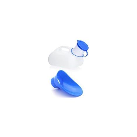 Urinoir Unisexe 1000ml avec Couvercle Bouteille d'Urine Portable pour Voiture, Camping, Voyage et Usage Extérieur (1/5)