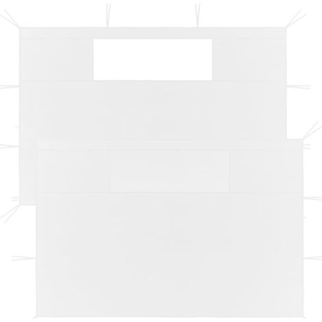 Gazebo Sidewalls with Windows 2 pcs White vidaXL