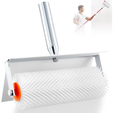 Rouleau Débulleur, rouleau de sol époxy, rouleau de 25 cm avec protection anti-éclaboussures, pour éliminer les bulles d'air et créer une surface lisse (1/5)