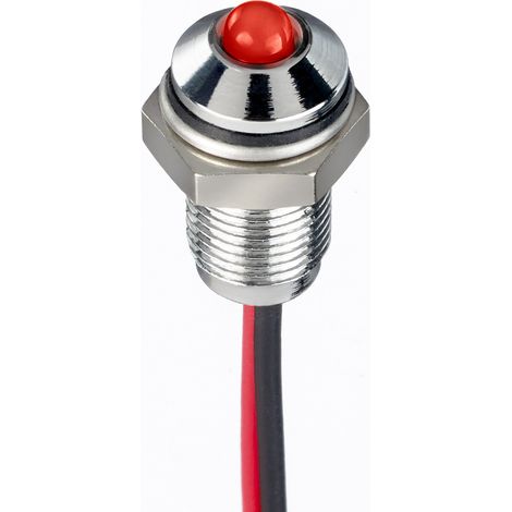 Panel LED LED lumineux Rouge RS PRO, dia. 6mm, 1.8 3.3V c.c., taille de la lampe 3 mm, IP67 ( Prix pour 1 ) (1/3)