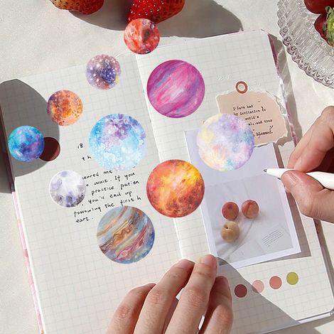 By.NacooPET Romantische Planeten-Serie Sticker-Set – Niedliche Deko-Sticker (20 Stück) (1/5)