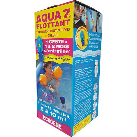 AQUA 7 FLOTTANT  Piscinettes 2 à 10 m3 - ETUI 250G