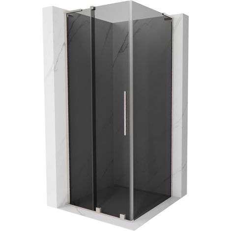 Mexen Velar L cabine de douche coulissante 110 x 110 cm, graphite, nickel brossé - 871-110-110-43-97 (1/5)