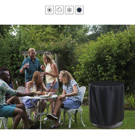 Couverture imperméable pour table haute de bar, jardin résistant au vent 52x58 cm, protection contre la poussière et les rayons UV pour les mouvements extérieurs (1/3)