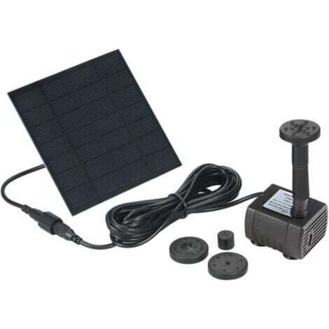 Pompe à eau solaire, fontaine solaire, Kit de pompe à eau à panneau solaire, pompe à eau Submersible extérieure, pompe à eau pour bain d'oiseaux (1/5)