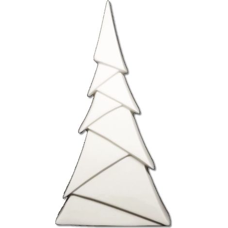 Weihnachtsdekoration Tannenbaum Origami weiß - Keramik 27 cm