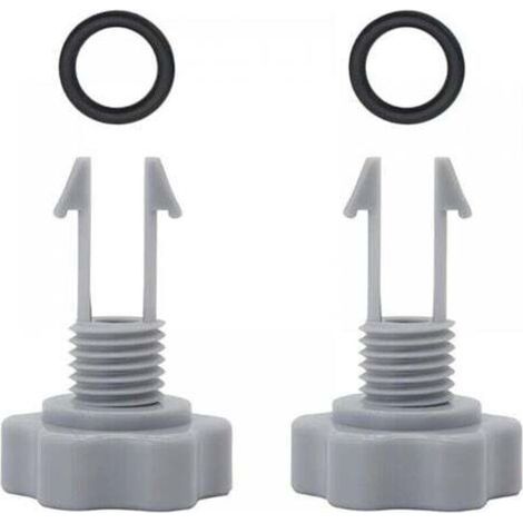 Pair Lot de 2 soupapes de décharge d'air et joint torique de rechange pour pompe de filtration Intex 10460 10264
