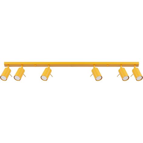 Deckenleuchten RING gelb 6xGU10 118cm Stahl Sollux (1/5)