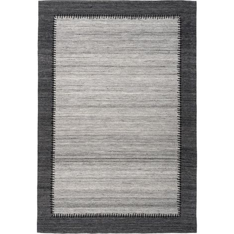 Tappeto moderno Phoenix 300 in lana grigio antracite (1/4)
