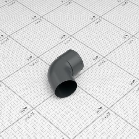 Coude M/F 67° pour tuyau de 80 mm - Anthracite