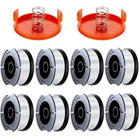 12 Pack Bobine Fil Coupe Bordure Black Et Decker Coupe Bordures, 0.2cm Bobine De Fil Debroussailleuse(8 Fil Coupe Bordure,2 Couvercle,2 Ressort)..DEBUNS (1/4)