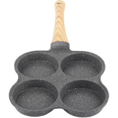 Pfannkuchenform, antihaftbeschichtete 4-Loch-Pfanne, Pfanne mit 4 Tassen Fassungsvermögen, Frühstückspfannkuchenform (1/4)