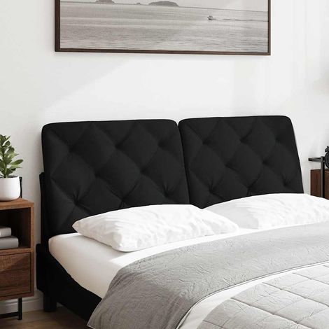 Coussin de tête de lit noir 140 cm tissu CFW83279 (1/5)