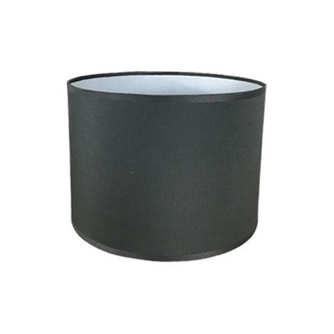 MINKUROW Paralume Cilindro In Tessuto Di Lino Fatto A Mano, Per Lampada Da Tavolo, Lampada A Sospensione, Lampada Da Terra (Nero, Diametro 28 Cm X Altezza 20 Cm) (1/5)