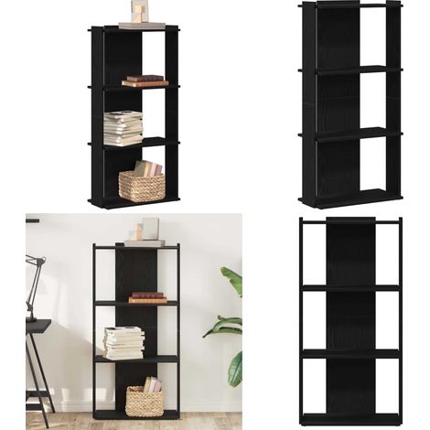 vidaXL Bücherregal 3 Böden Schwarz 60x30x120 cm Holzwerkstoff (1/5)