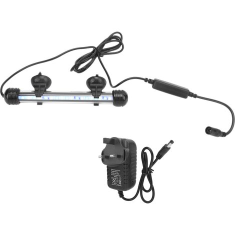 Wasserdichte LED-Aquarienleuchte mit 3 Modi und Dimmer, 18 cm, 100–240 V, UK-Stecker