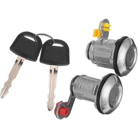 1 jeu de barillets et clés de serrure de porte avant gauche et droite pour Mitsubishi L200 Pick Up 2001 2002 2003 2004 2005 (1/5)
