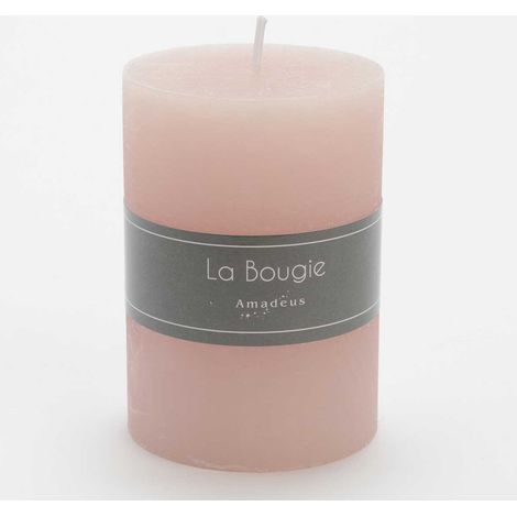 Amadeus - Bougie petit Cylindre 7 x 10 cm rose (lot de 6) (1/2)